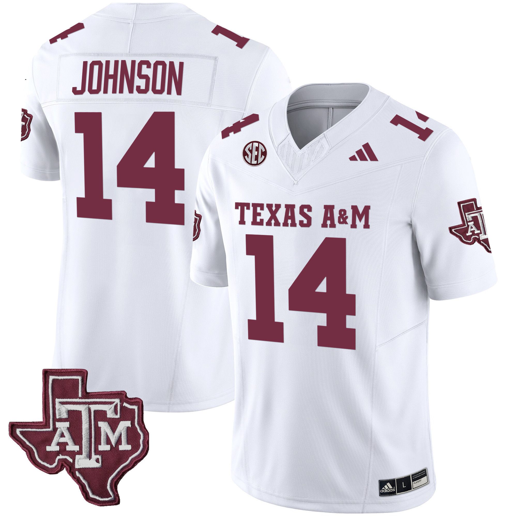 Men Texas A&M Aggies #14 Johnson White 2024 Vapor Limited NCAA Jersey->indianapolis colts->NFL Jersey